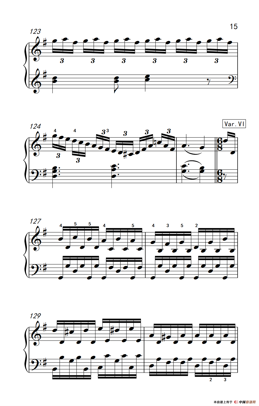 第七级2.G大调变奏曲 贝多芬（中央音乐学院 钢琴（业余）考级教程 7-9级）