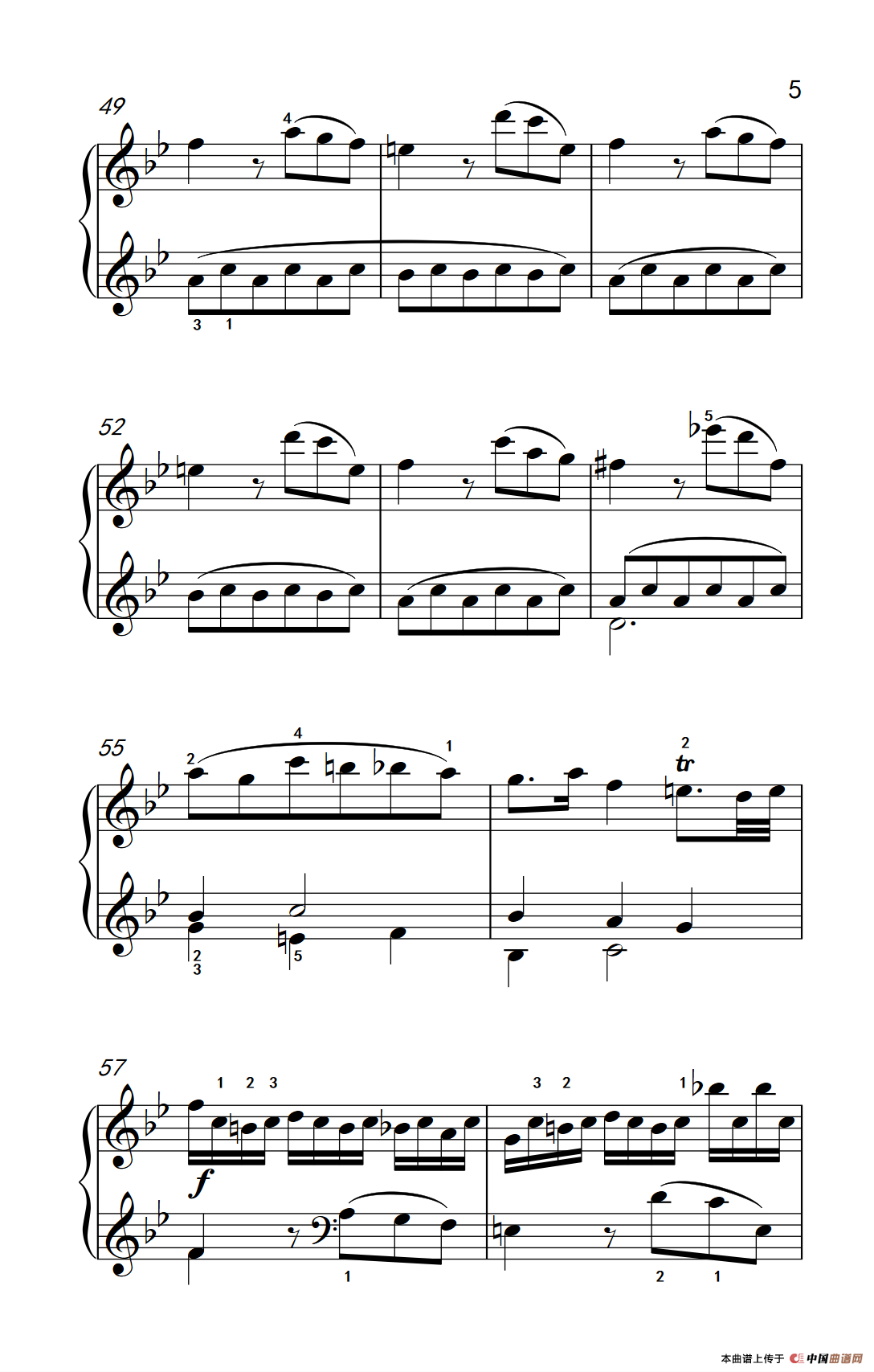 第七级1.?B大调奏鸣曲 第一乐章 K.570（中央音乐学院 钢琴（业余）考级教程 7-9级）