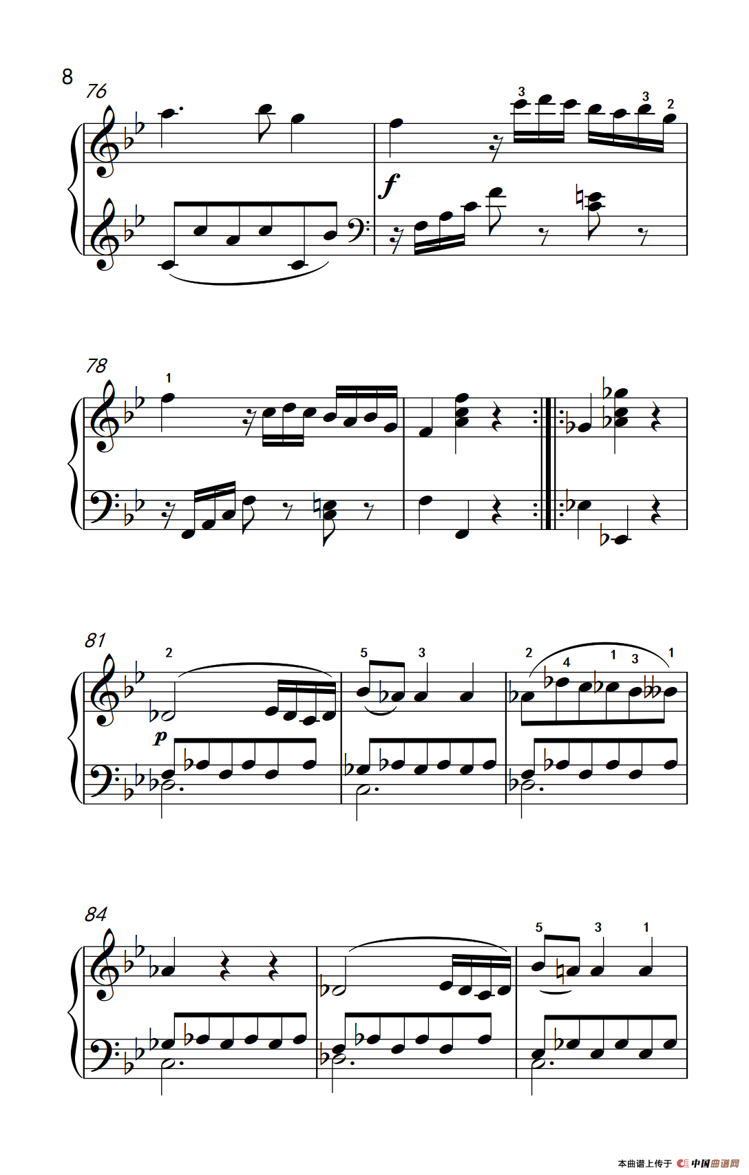 第七级1.?B大调奏鸣曲 第一乐章 K.570（中央音乐学院 钢琴（业余）考级教程 7-9级）