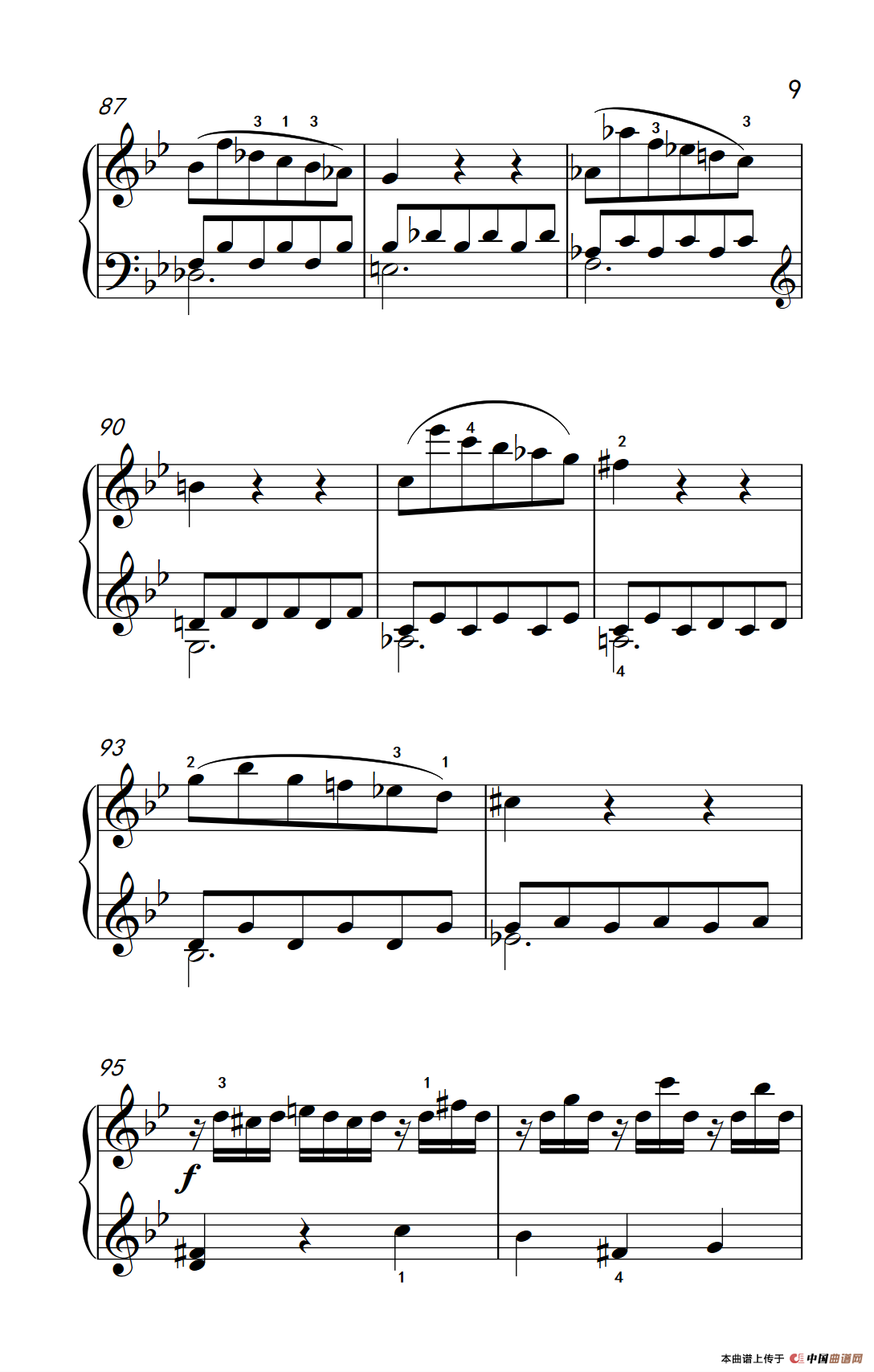 第七级1.?B大调奏鸣曲 第一乐章 K.570（中央音乐学院 钢琴（业余）考级教程 7-9级）