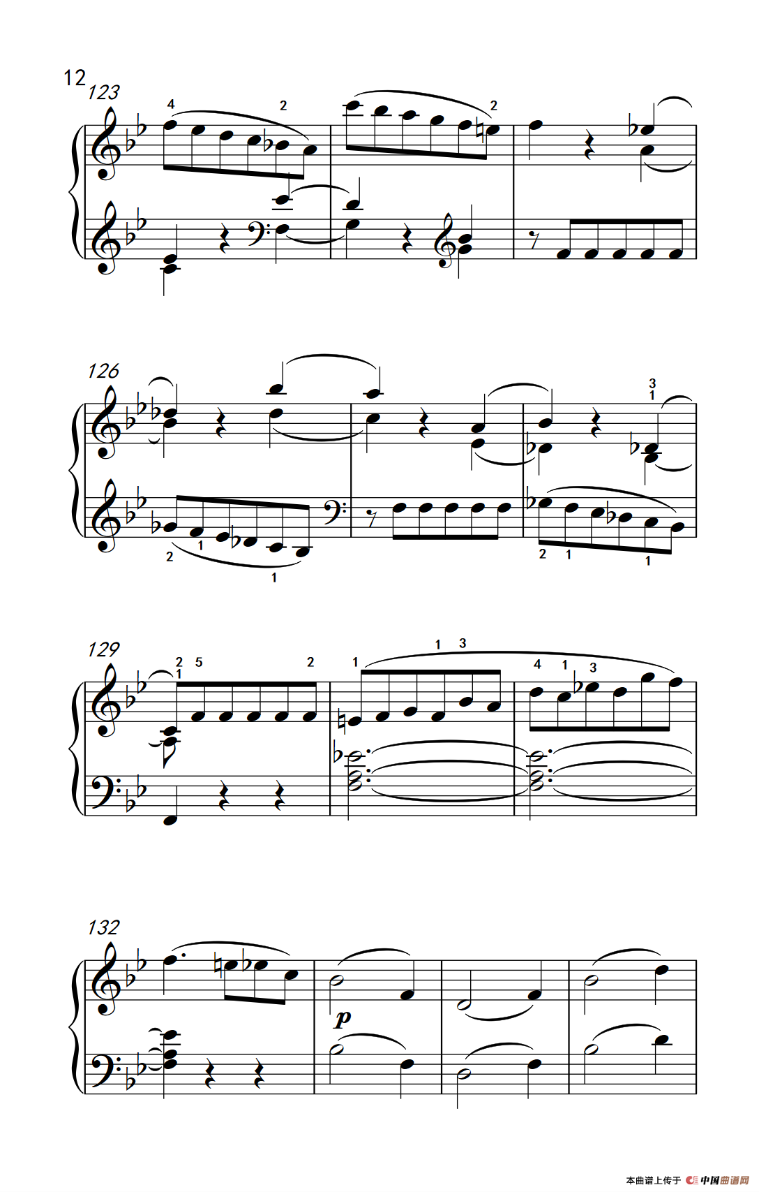 第七级1.?B大调奏鸣曲 第一乐章 K.570（中央音乐学院 钢琴（业余）考级教程 7-9级）