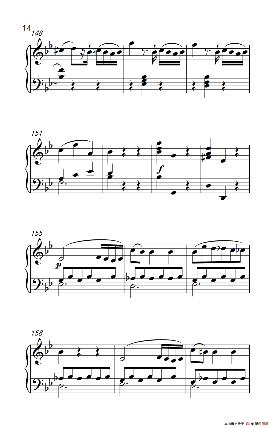 第七级1.?B大调奏鸣曲 第一乐章 K.570（中央音乐学院 钢琴（业余）考级教程 7-9级）