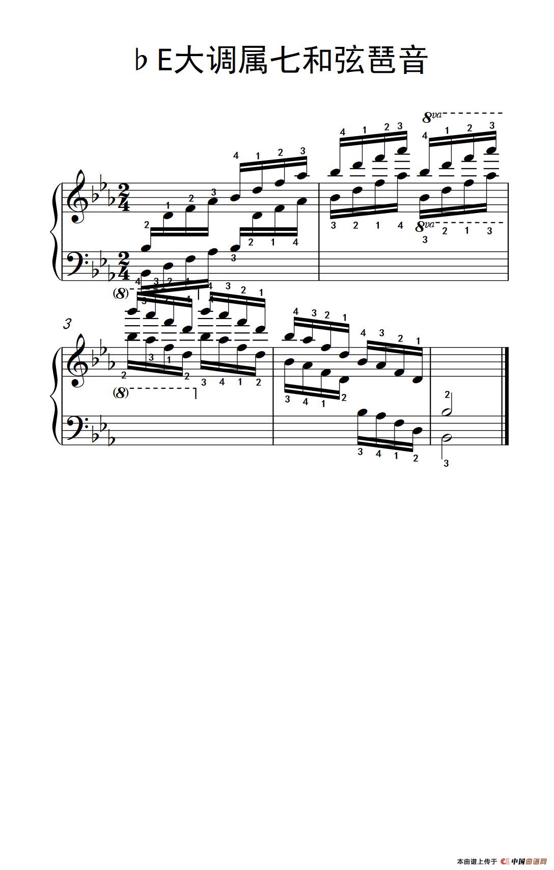 第七级17.?E大调属七和弦琶音（中央音乐学院 钢琴（业余）考级教程 7-9级）
