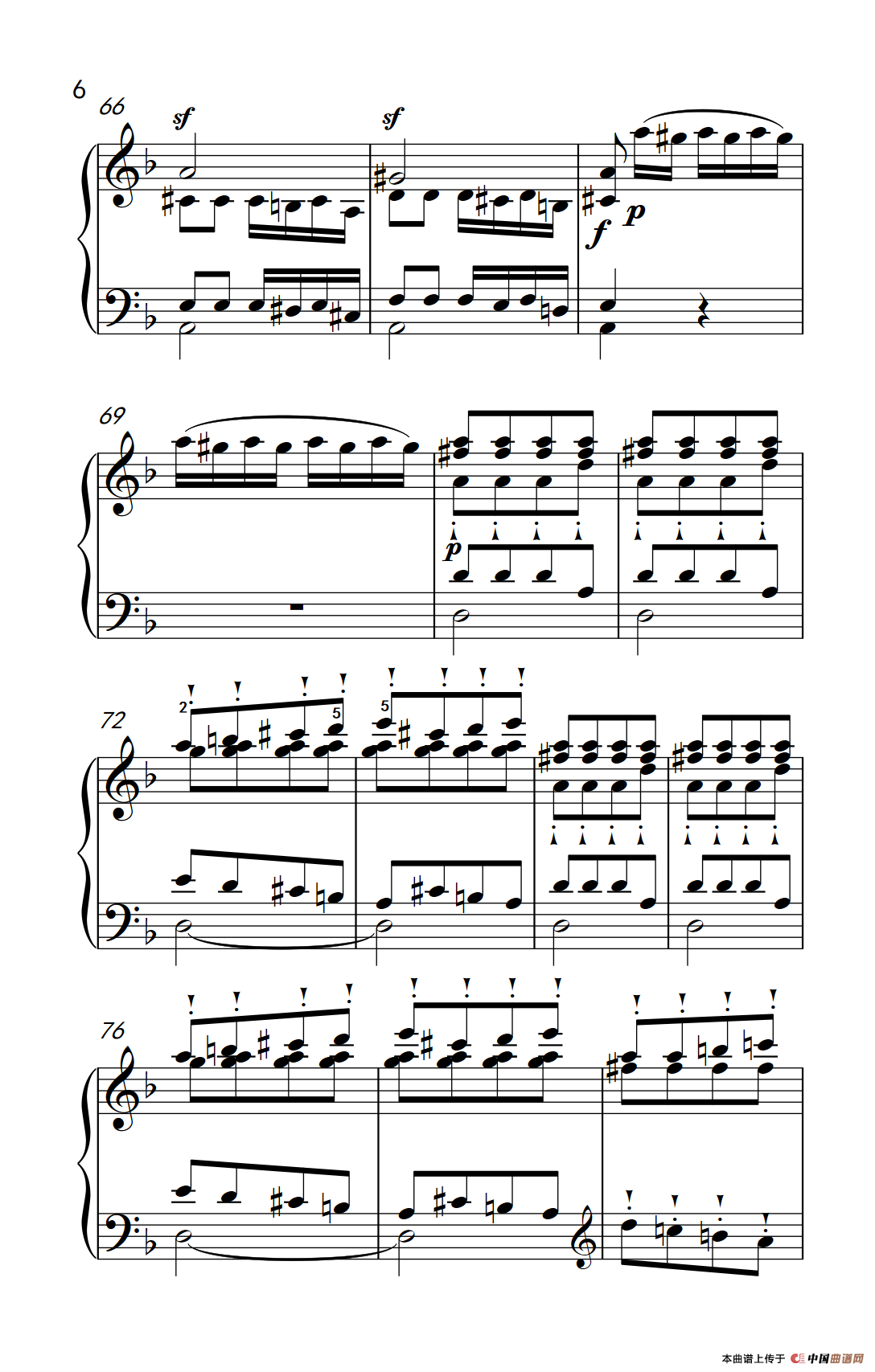 奏鸣曲 Opus 10 Nr.2 第三乐章（贝多芬奏鸣曲集 2）