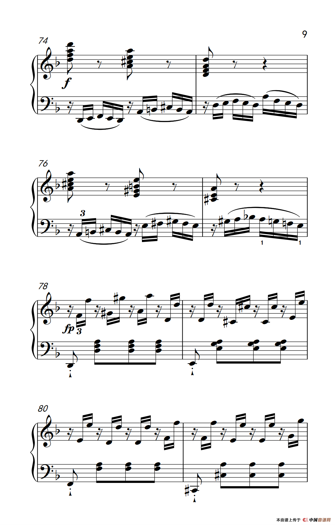 奏鸣曲 Opus 10 Nr.2 第一乐章（贝多芬奏鸣曲集 2）