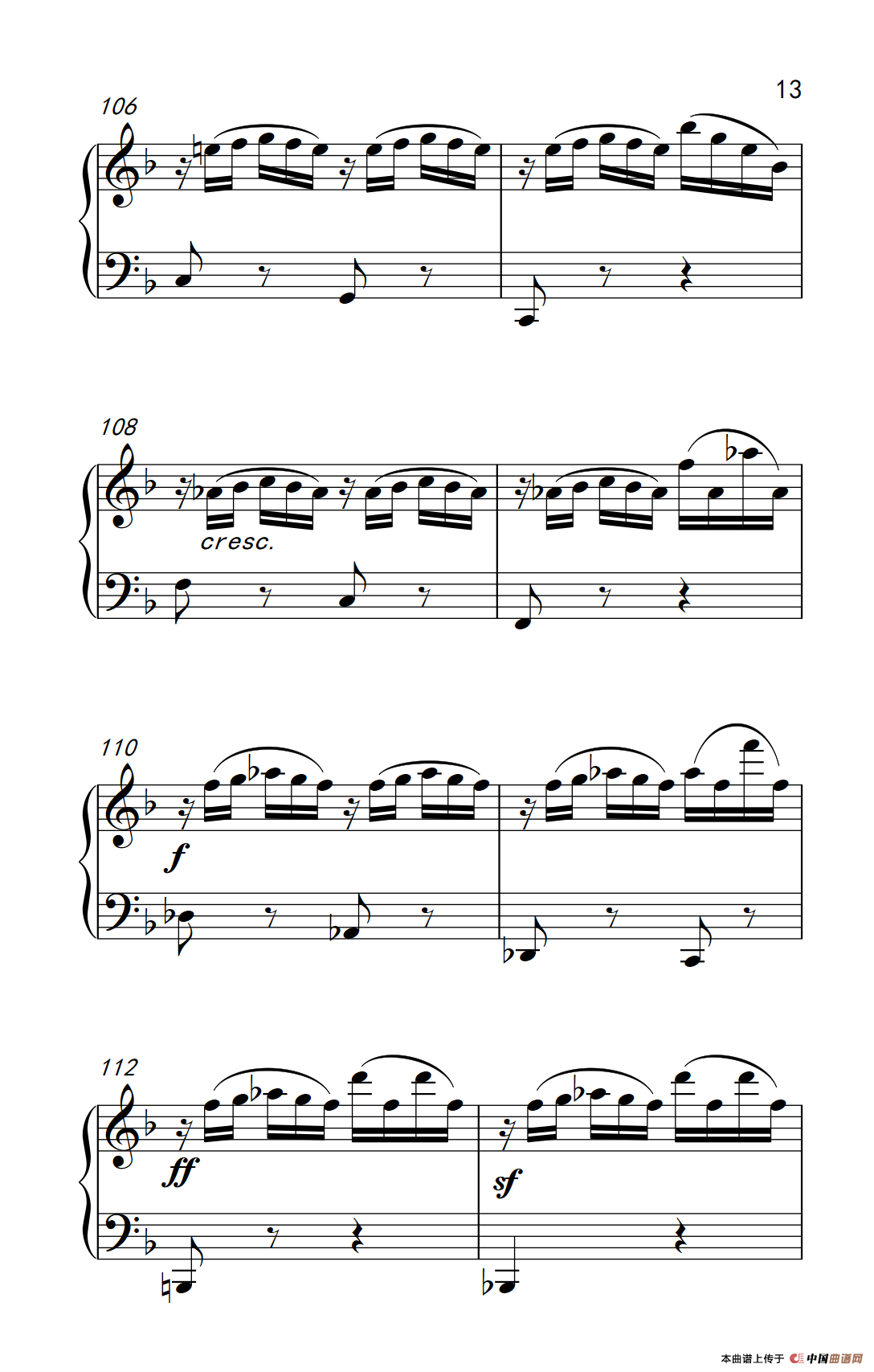 奏鸣曲 Opus 10 Nr.2 第一乐章（贝多芬奏鸣曲集 2）