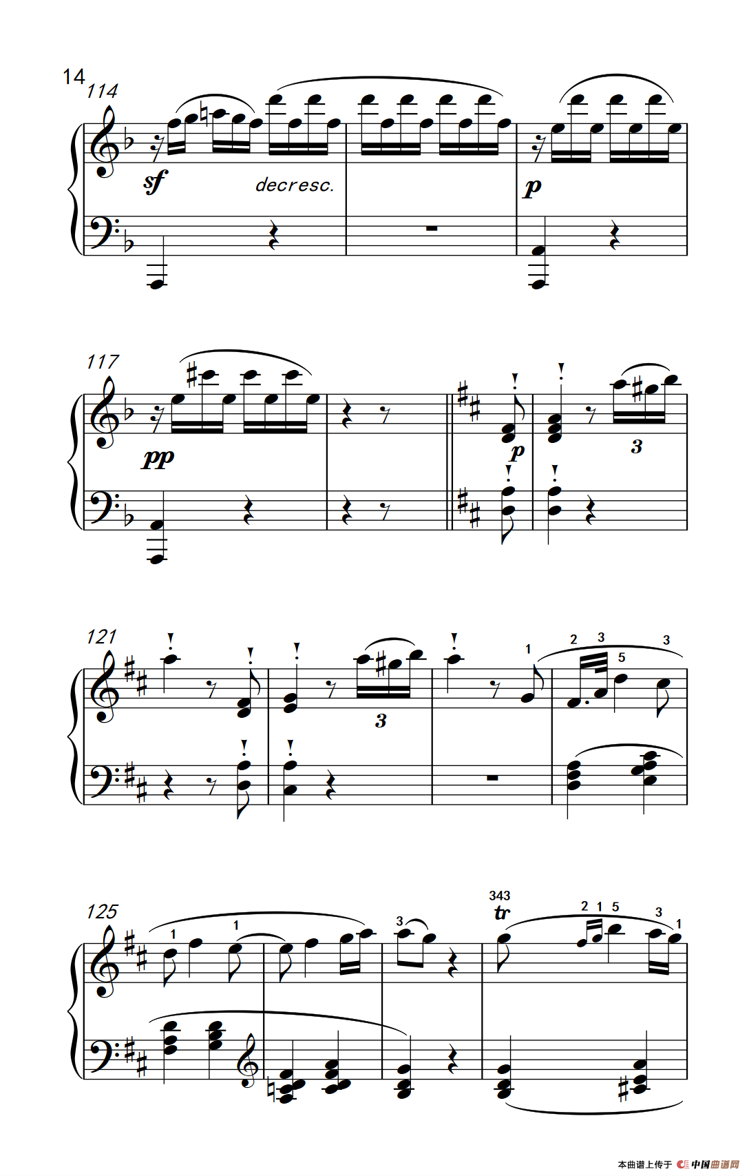 奏鸣曲 Opus 10 Nr.2 第一乐章（贝多芬奏鸣曲集 2）