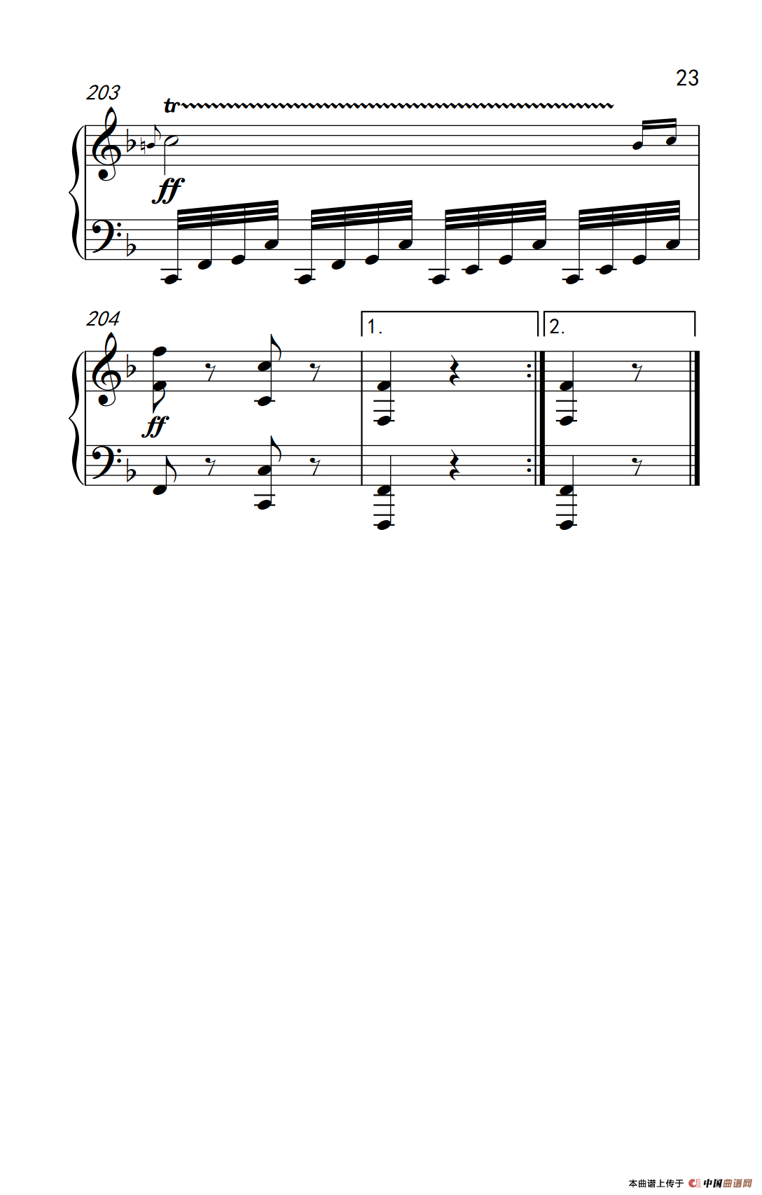 奏鸣曲 Opus 10 Nr.2 第一乐章（贝多芬奏鸣曲集 2）