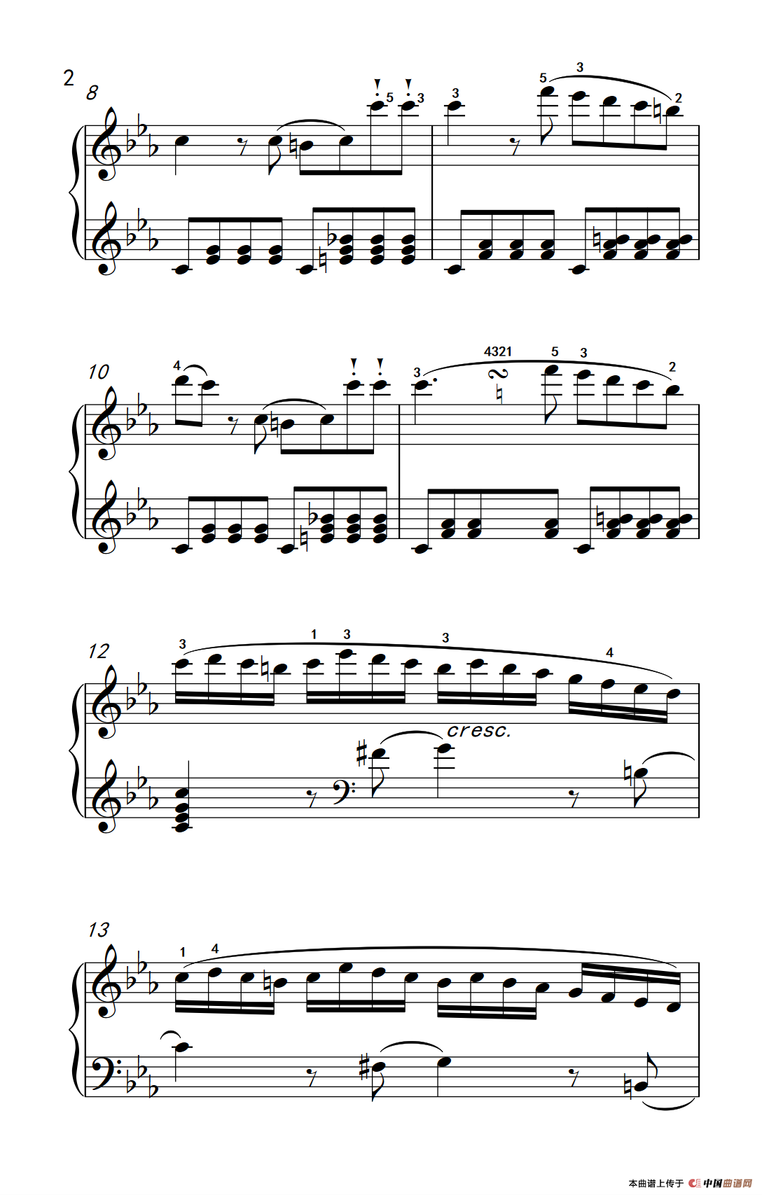 奏鸣曲 Opus 10 Nr.1 第三乐章（贝多芬奏鸣曲集 2）