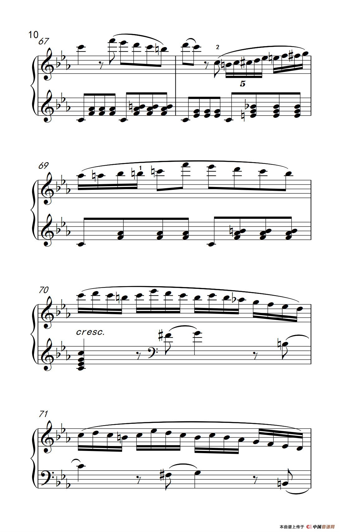 奏鸣曲 Opus 10 Nr.1 第三乐章（贝多芬奏鸣曲集 2）