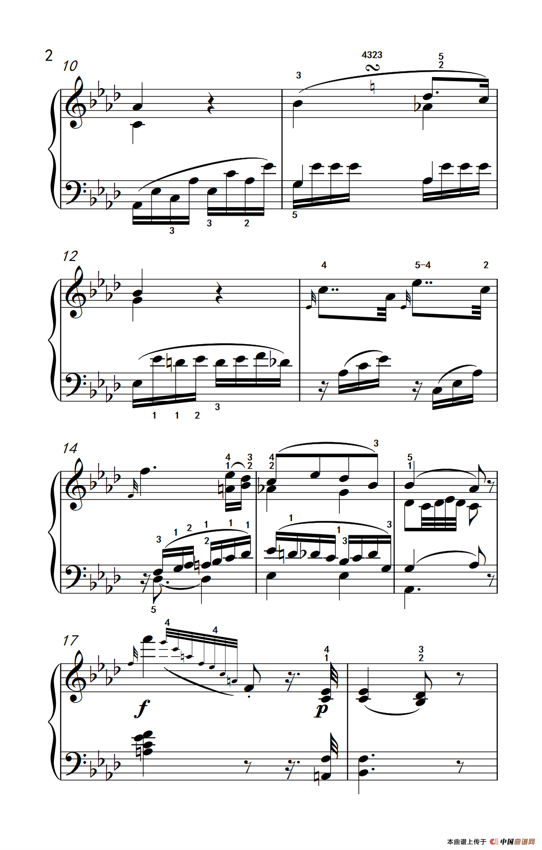 奏鸣曲 Opus 10 Nr.1 第二乐章（贝多芬奏鸣曲集 2）