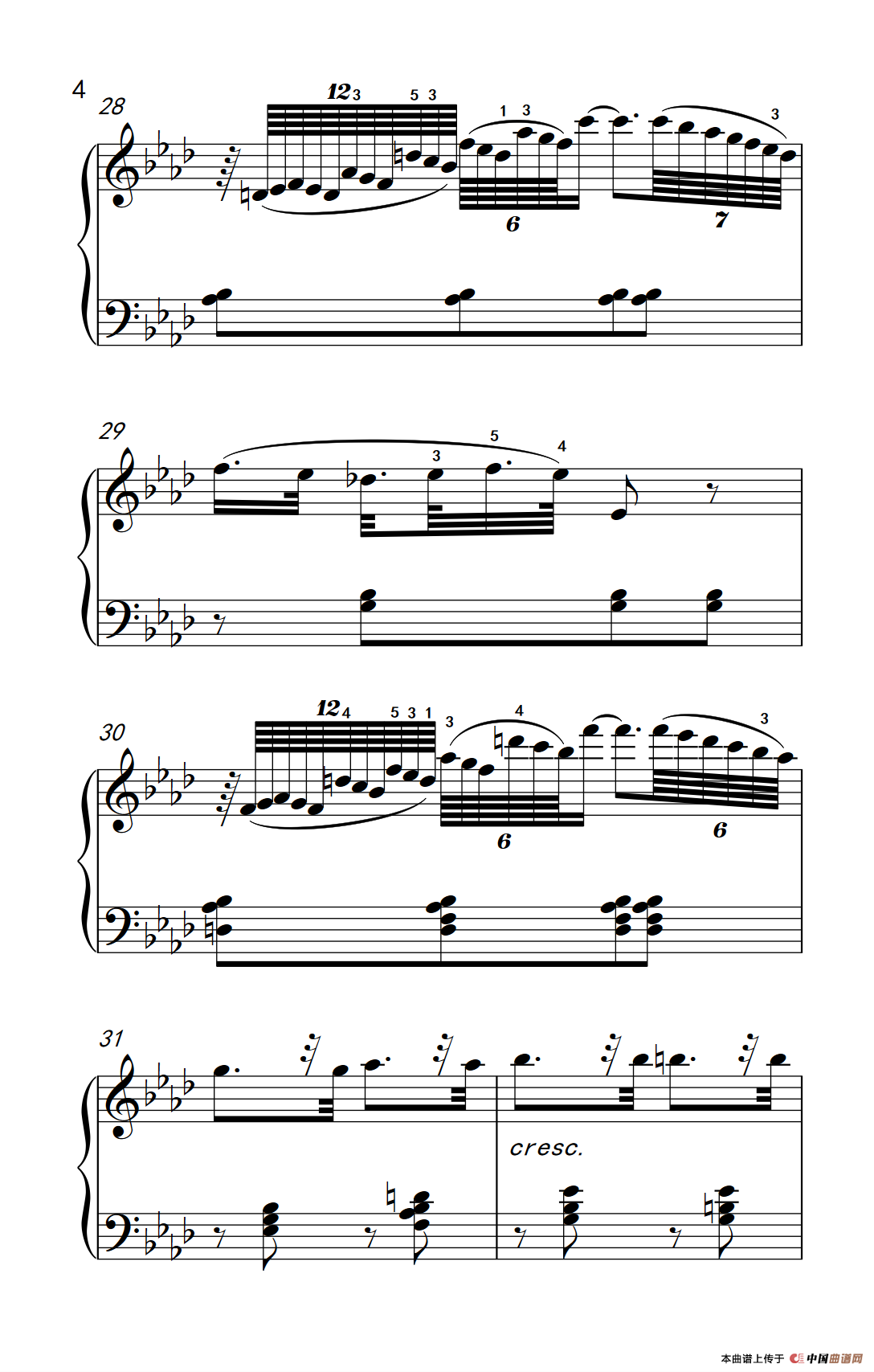 奏鸣曲 Opus 10 Nr.1 第二乐章（贝多芬奏鸣曲集 2）