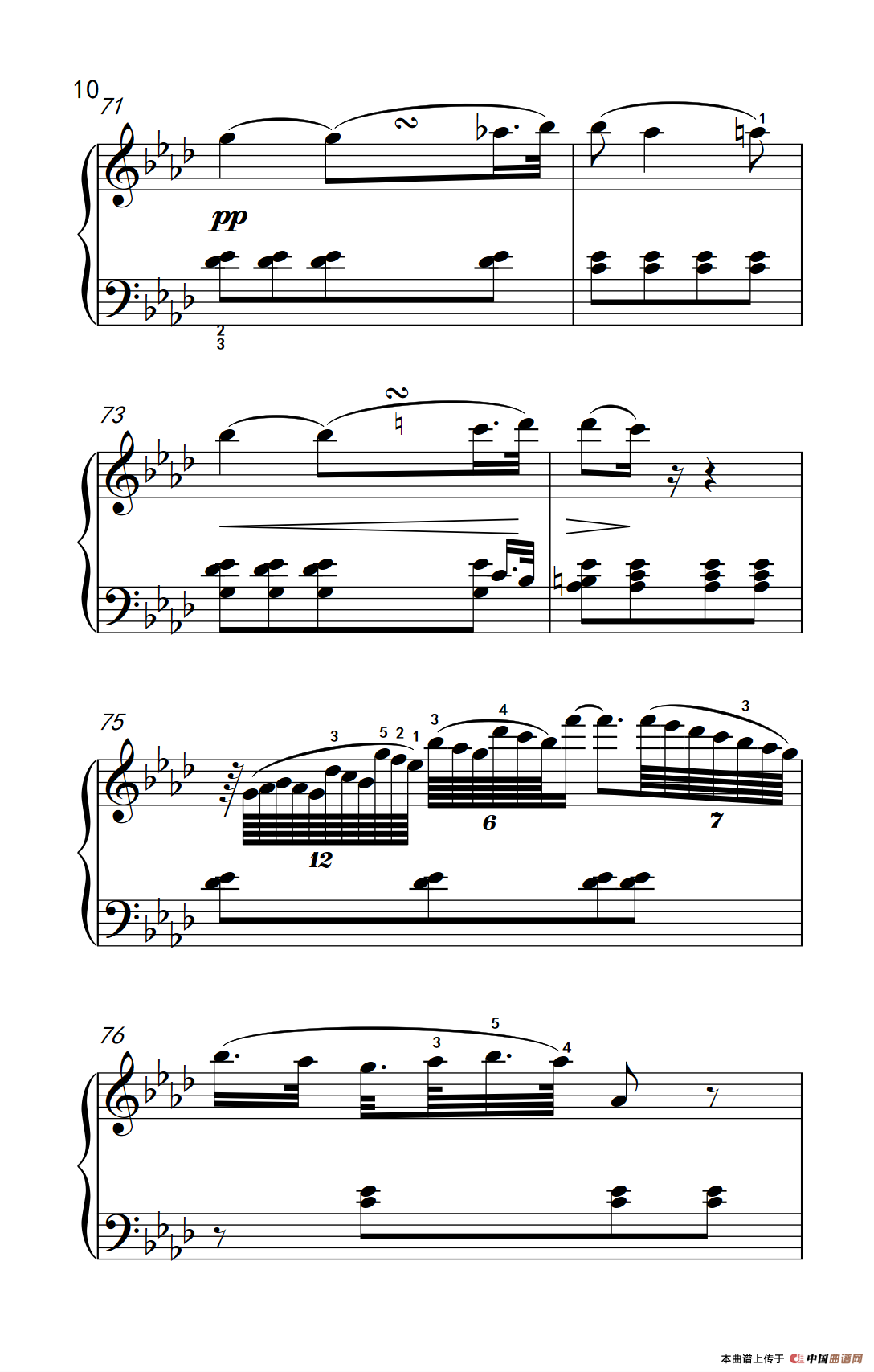 奏鸣曲 Opus 10 Nr.1 第二乐章（贝多芬奏鸣曲集 2）