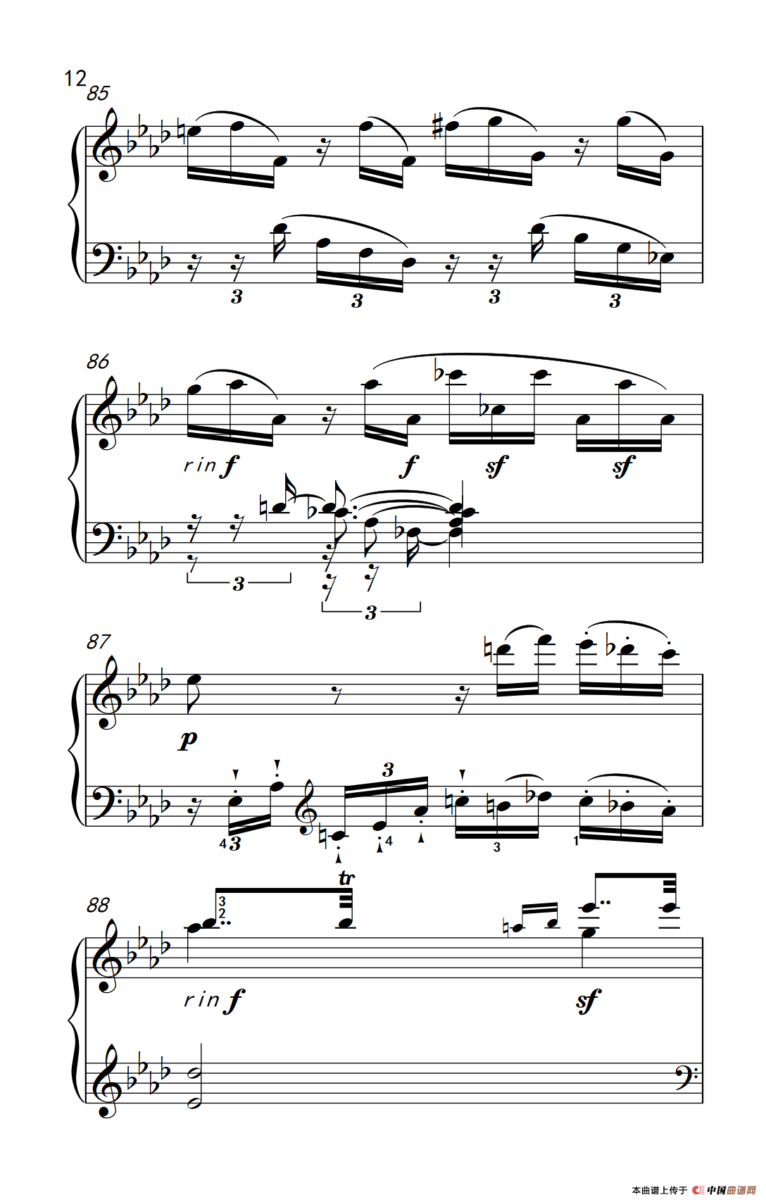 奏鸣曲 Opus 10 Nr.1 第二乐章（贝多芬奏鸣曲集 2）