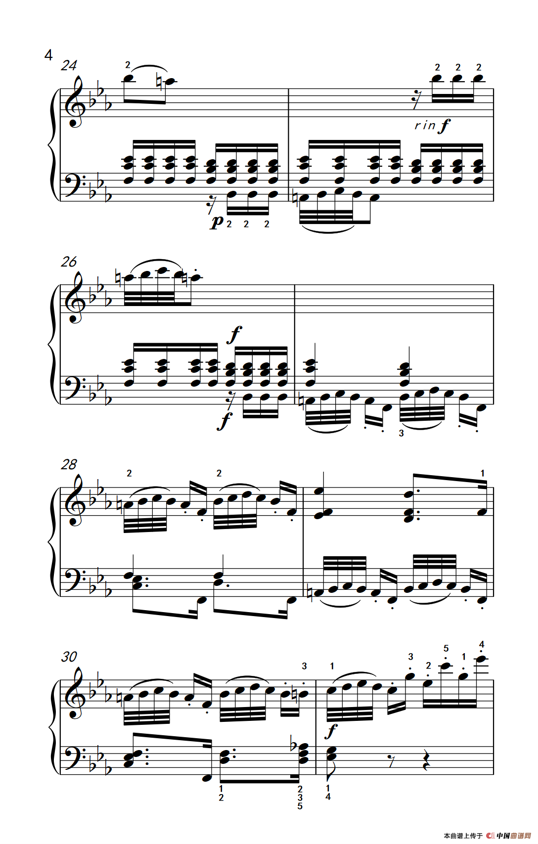 奏鸣曲 Opus 7 第四乐章（贝多芬奏鸣曲集 2）