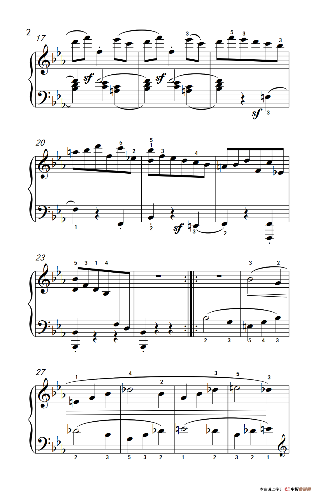 奏鸣曲 Opus 7 第三乐章（贝多芬奏鸣曲集 2）