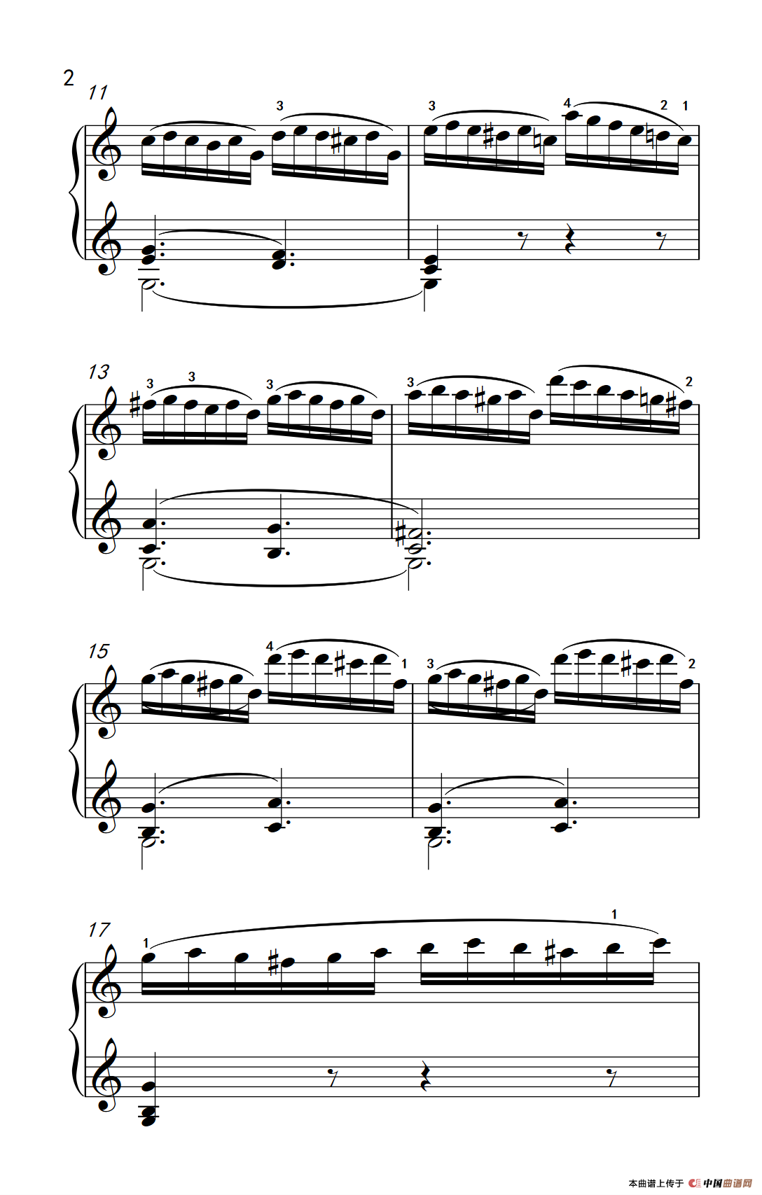 奏鸣曲 Opus 2 Nr.3 第四乐章（贝多芬奏鸣曲集 1）