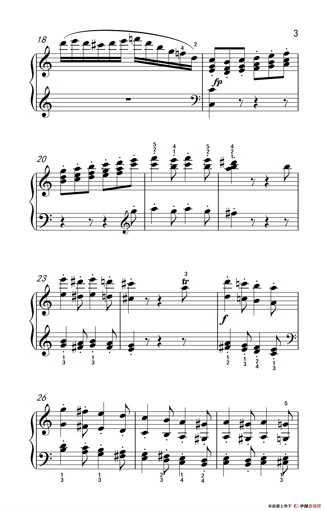 奏鸣曲 Opus 2 Nr.3 第四乐章（贝多芬奏鸣曲集 1）