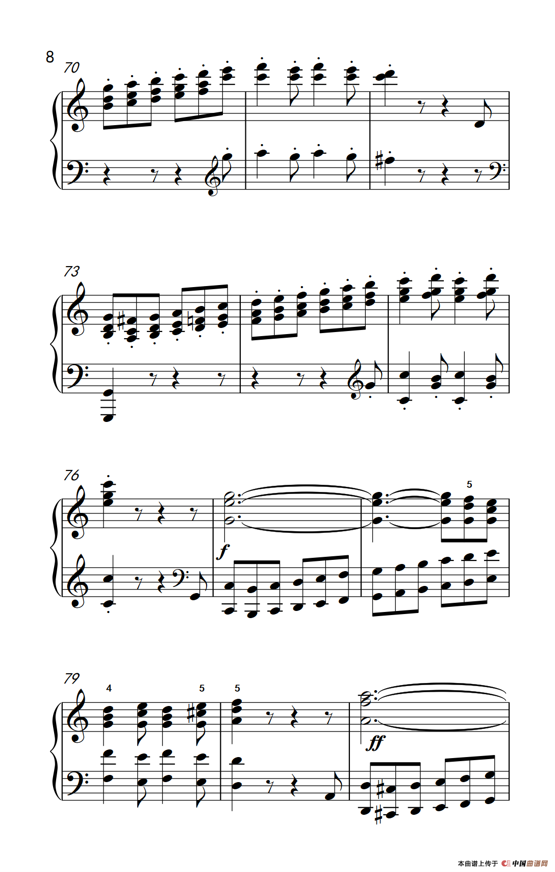 奏鸣曲 Opus 2 Nr.3 第四乐章（贝多芬奏鸣曲集 1）