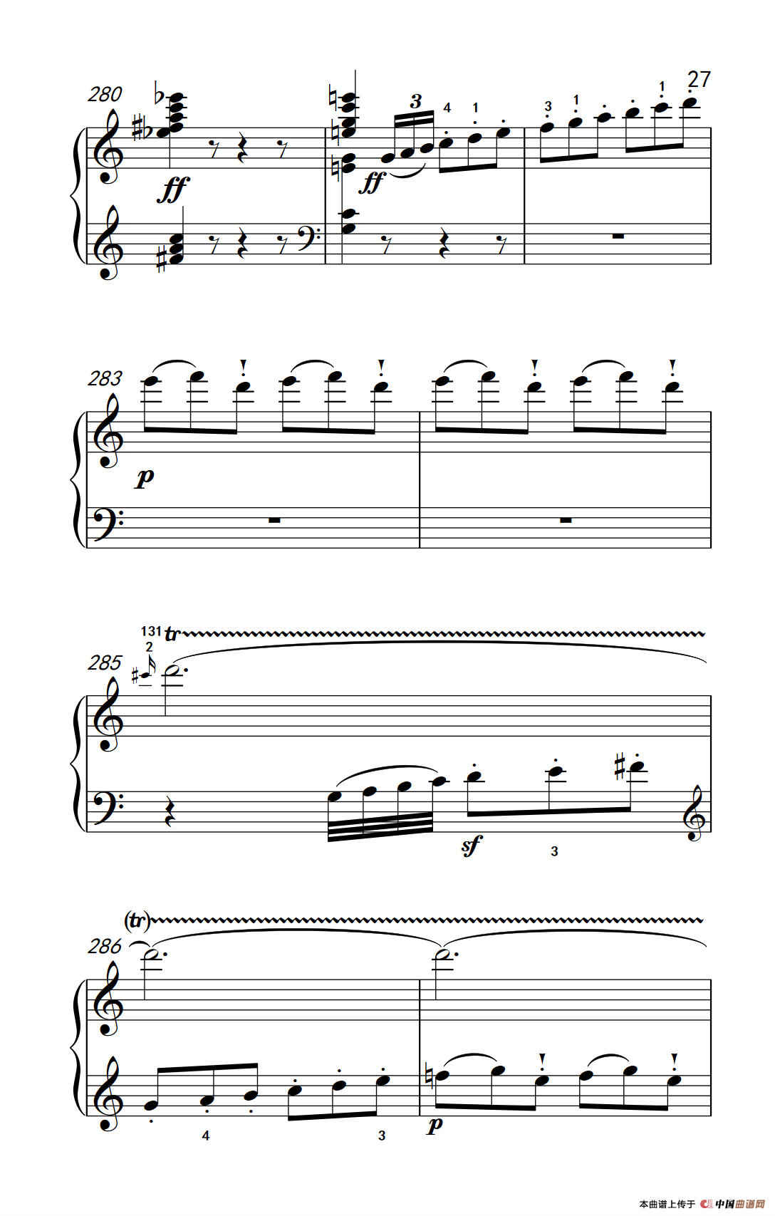 奏鸣曲 Opus 2 Nr.3 第四乐章（贝多芬奏鸣曲集 1）