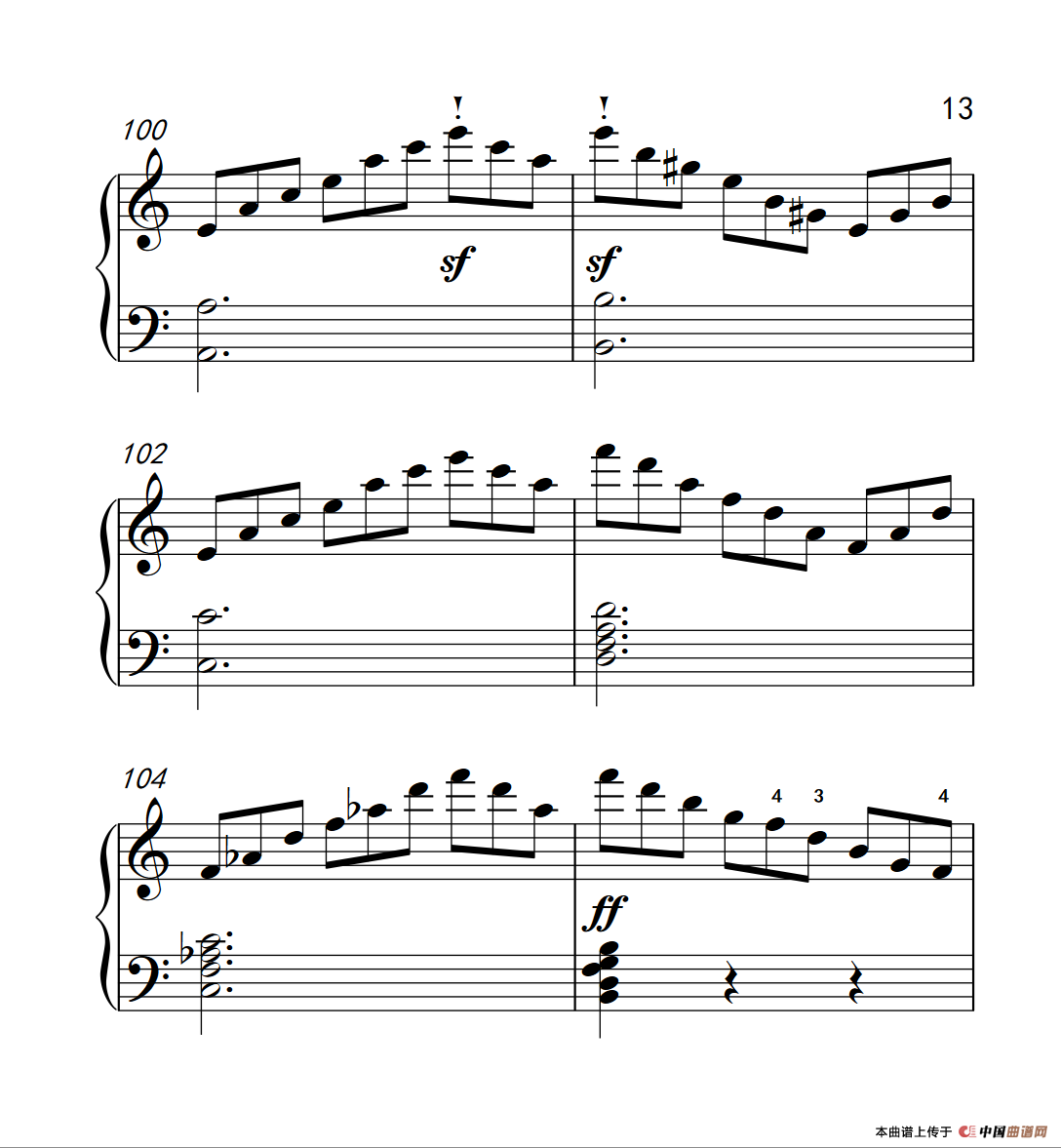 奏鸣曲 Opus 2 Nr.3 第三乐章（贝多芬奏鸣曲集 1）