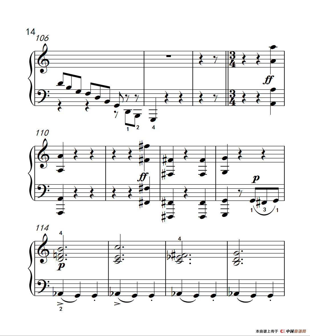 奏鸣曲 Opus 2 Nr.3 第三乐章（贝多芬奏鸣曲集 1）