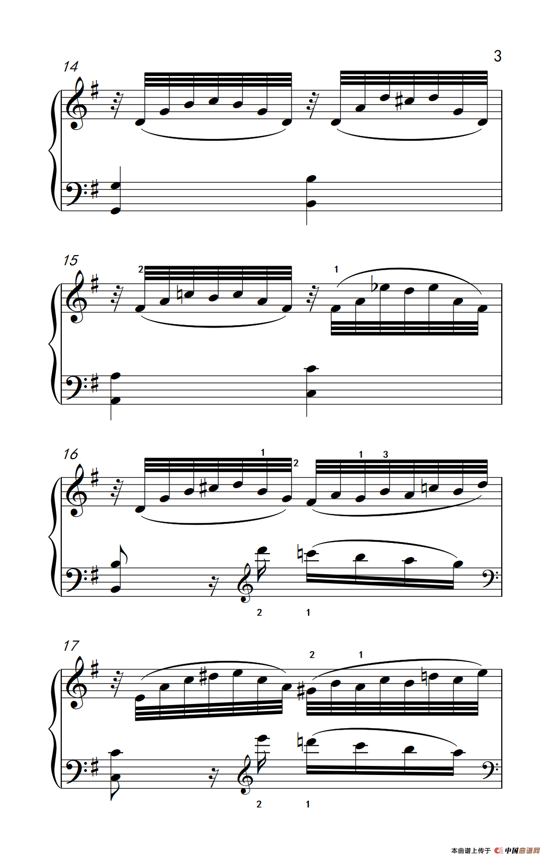 奏鸣曲 Opus 2 Nr.3 第二乐章（贝多芬奏鸣曲集 1）