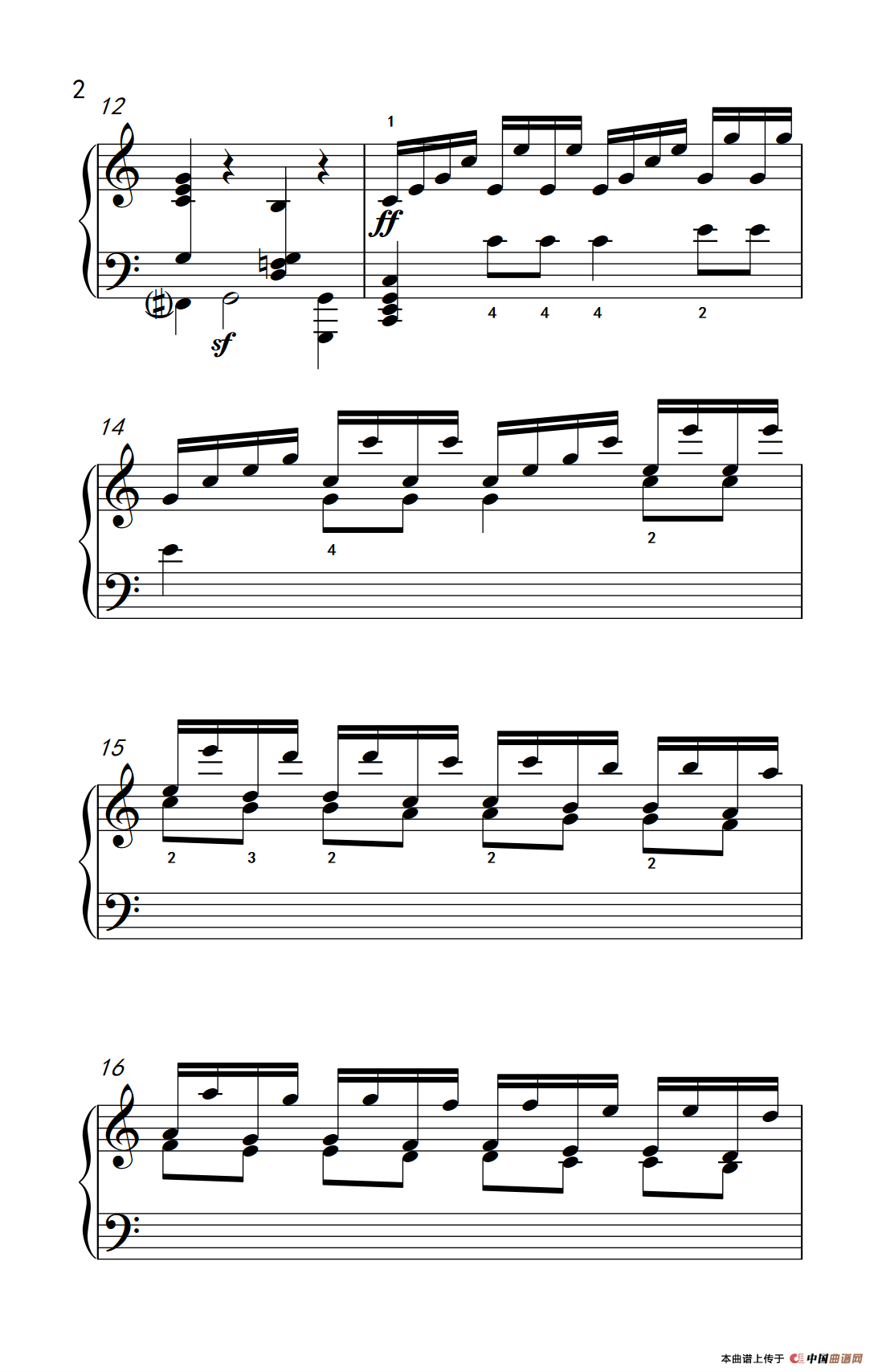 奏鸣曲 Opus 2 Nr.3 第一乐章（贝多芬奏鸣曲集 1）