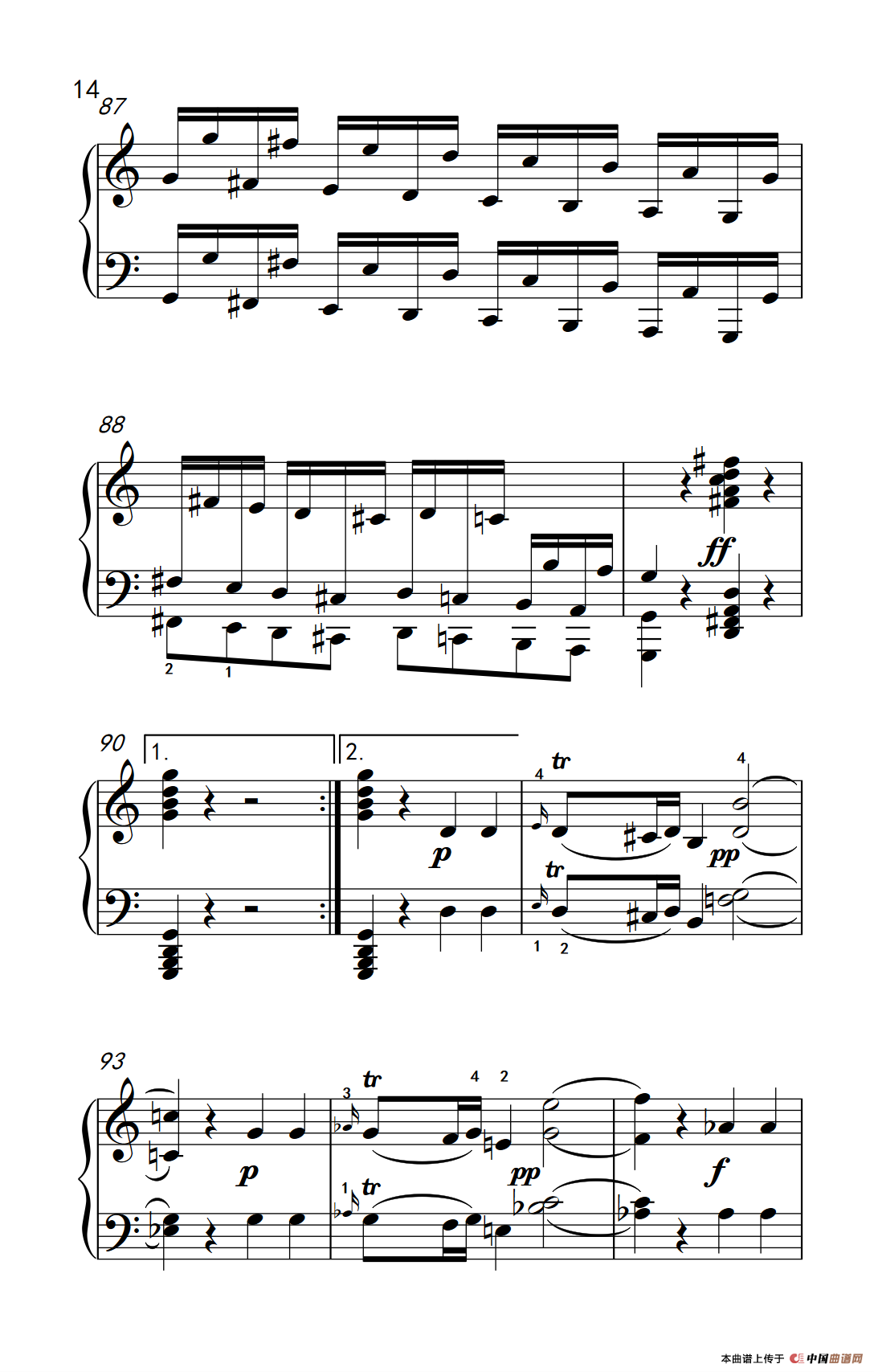 奏鸣曲 Opus 2 Nr.3 第一乐章（贝多芬奏鸣曲集 1）