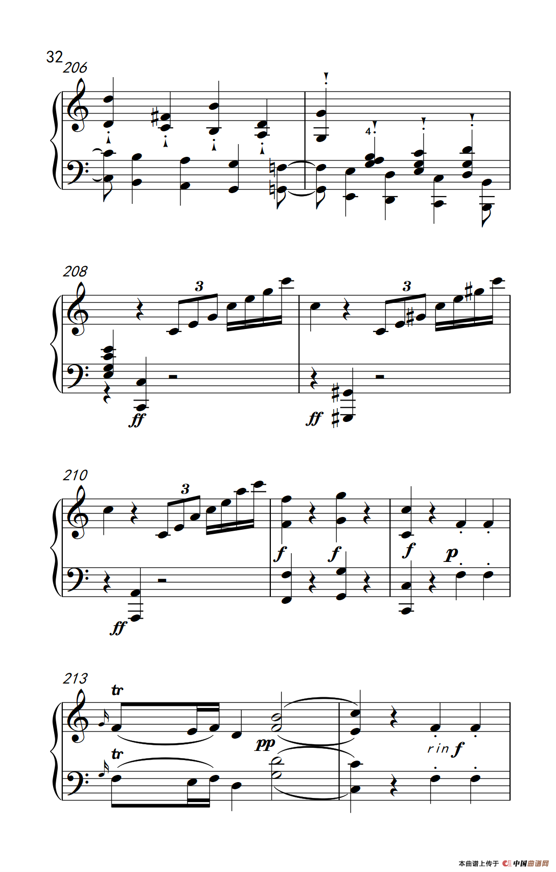 奏鸣曲 Opus 2 Nr.3 第一乐章（贝多芬奏鸣曲集 1）