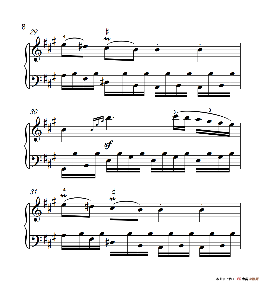 奏鸣曲 Opus 2 Nr.2 第四乐章（贝多芬奏鸣曲集 1）