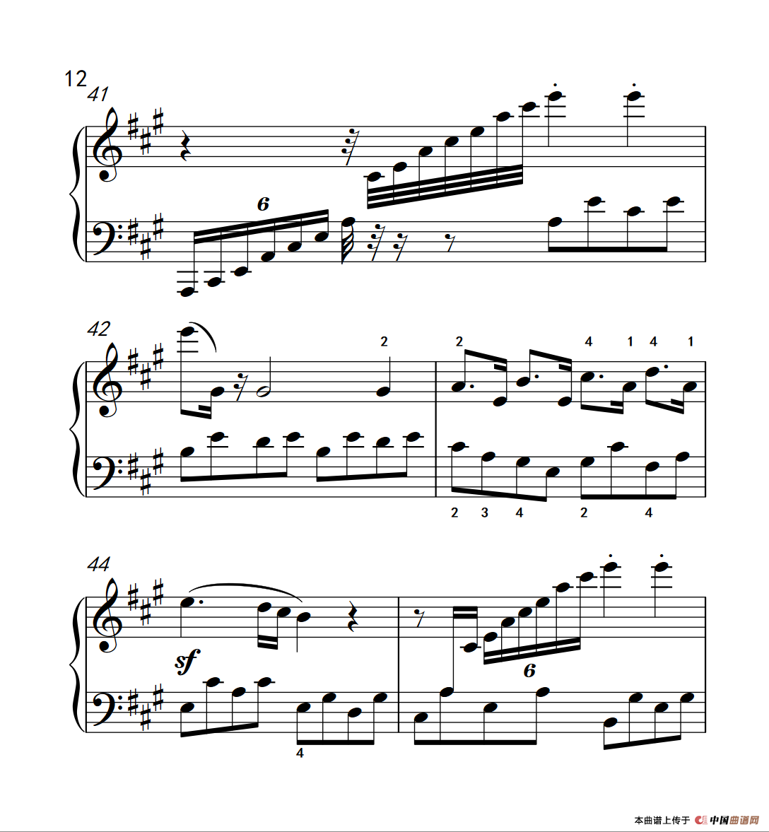 奏鸣曲 Opus 2 Nr.2 第四乐章（贝多芬奏鸣曲集 1）