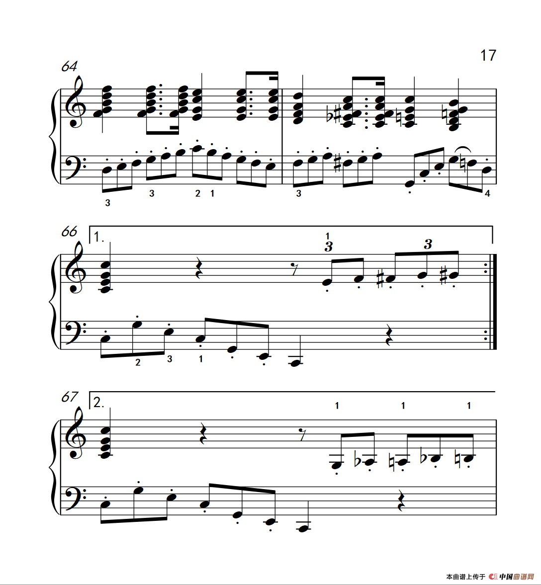 奏鸣曲 Opus 2 Nr.2 第四乐章（贝多芬奏鸣曲集 1）