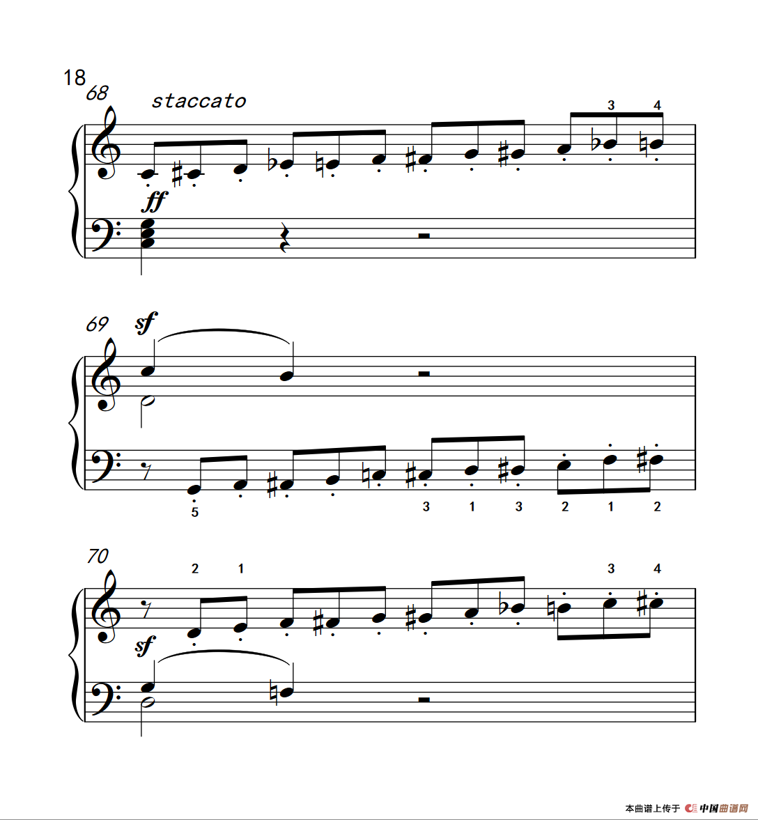 奏鸣曲 Opus 2 Nr.2 第四乐章（贝多芬奏鸣曲集 1）