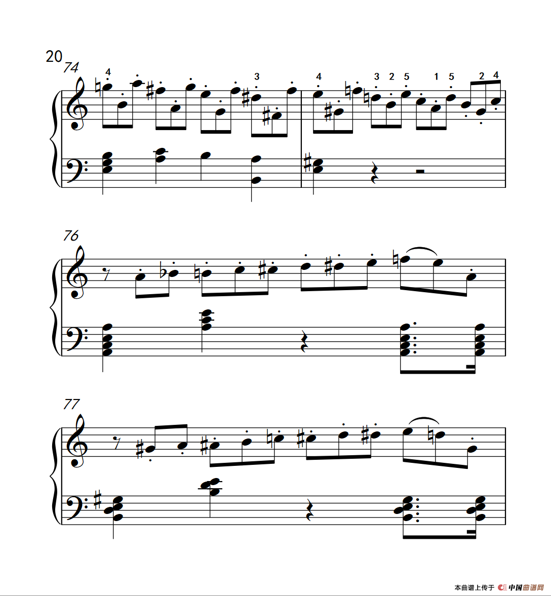 奏鸣曲 Opus 2 Nr.2 第四乐章（贝多芬奏鸣曲集 1）