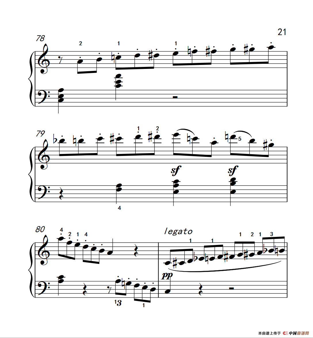 奏鸣曲 Opus 2 Nr.2 第四乐章（贝多芬奏鸣曲集 1）