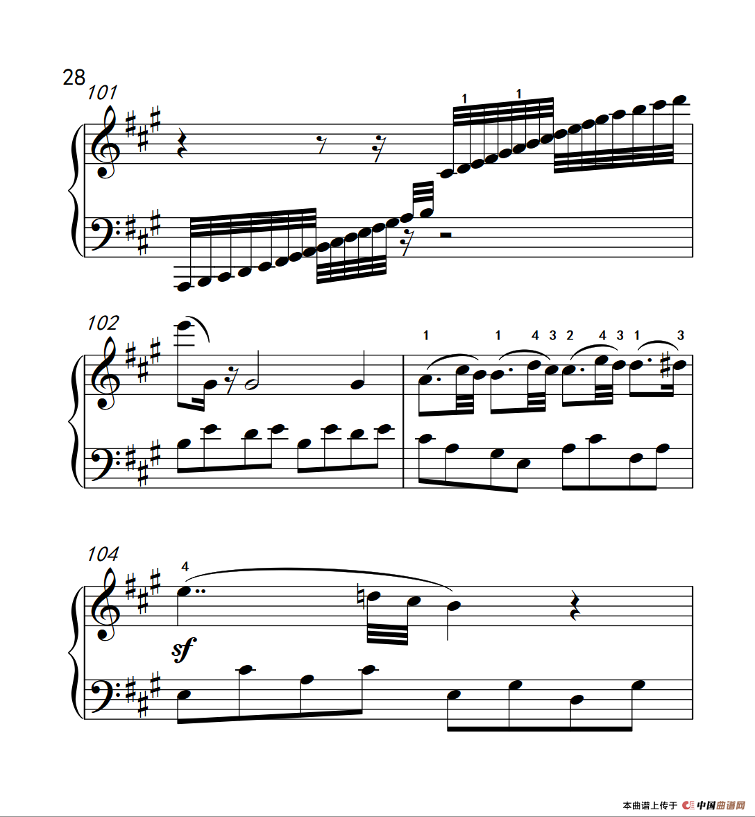 奏鸣曲 Opus 2 Nr.2 第四乐章（贝多芬奏鸣曲集 1）