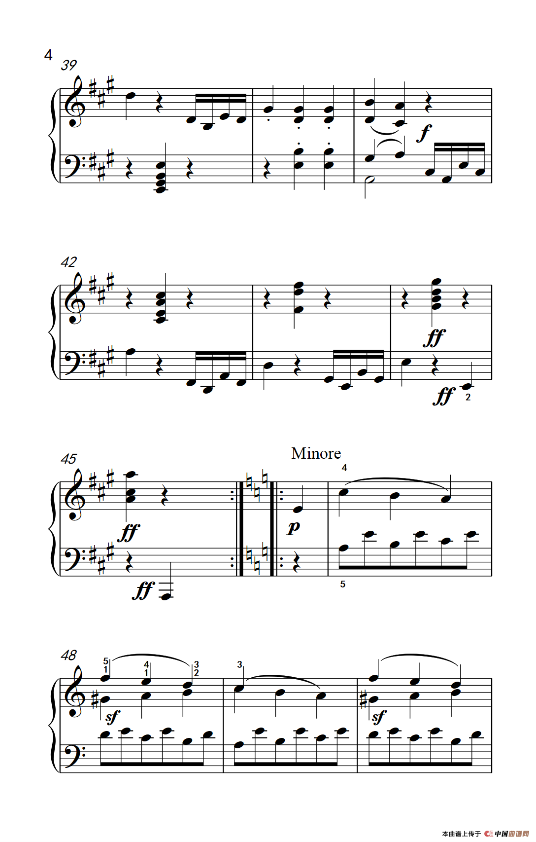 奏鸣曲 Opus 2 Nr.2 第三乐章（贝多芬奏鸣曲集 1）