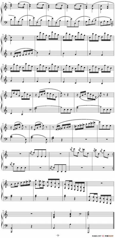 库劳A小调小奏鸣曲Op.88，NO.3