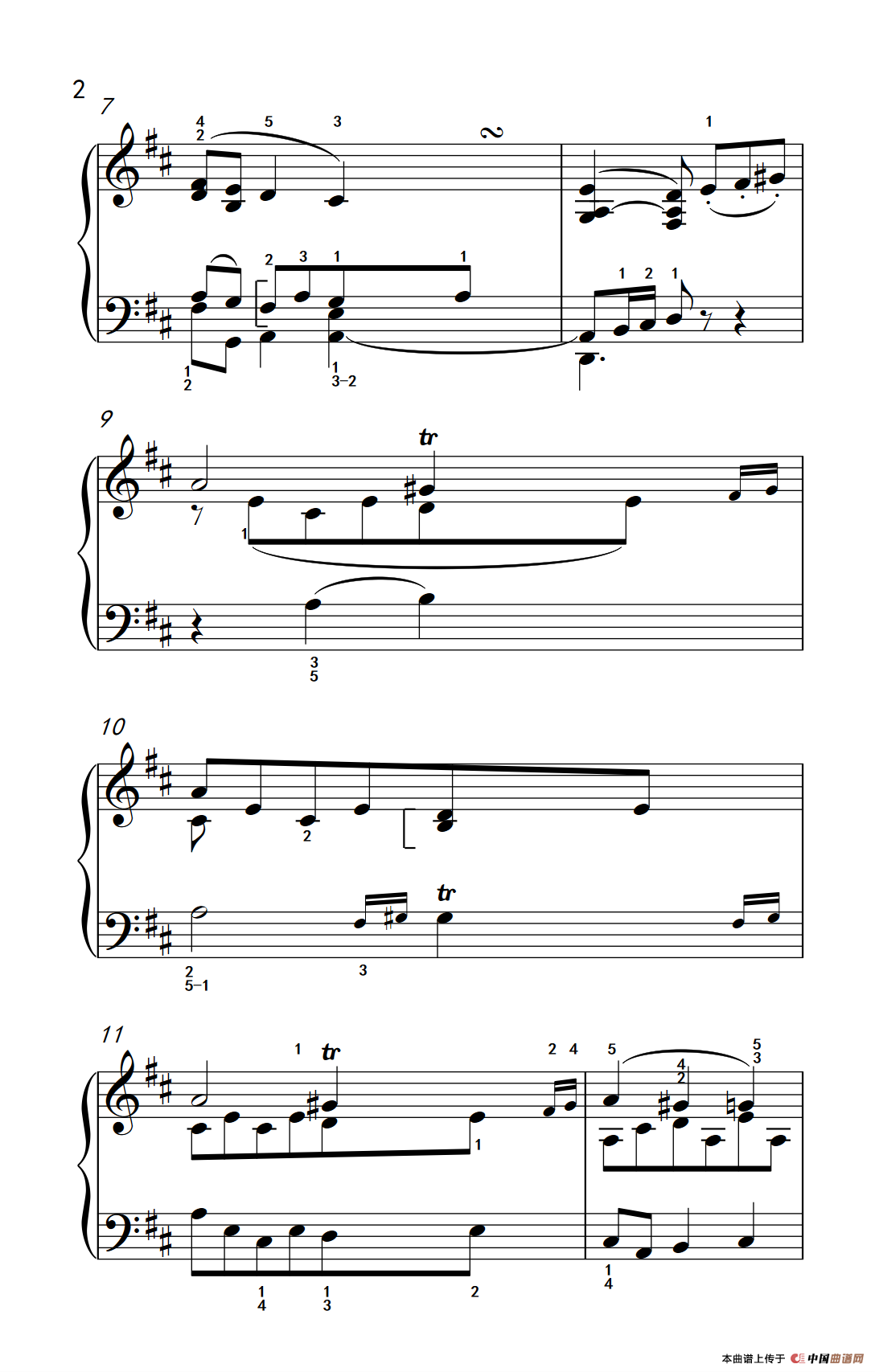 奏鸣曲 Opus 2 Nr.2 第二乐章（贝多芬奏鸣曲集 1）