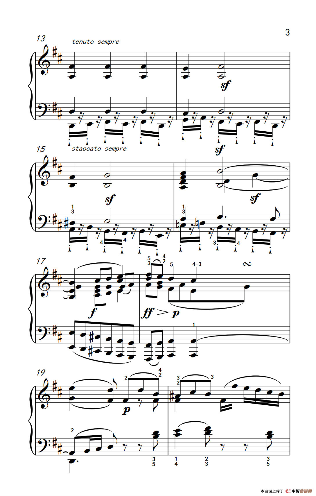 奏鸣曲 Opus 2 Nr.2 第二乐章（贝多芬奏鸣曲集 1）