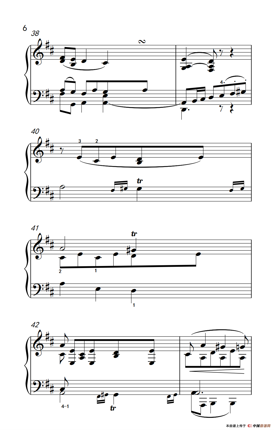 奏鸣曲 Opus 2 Nr.2 第二乐章（贝多芬奏鸣曲集 1）