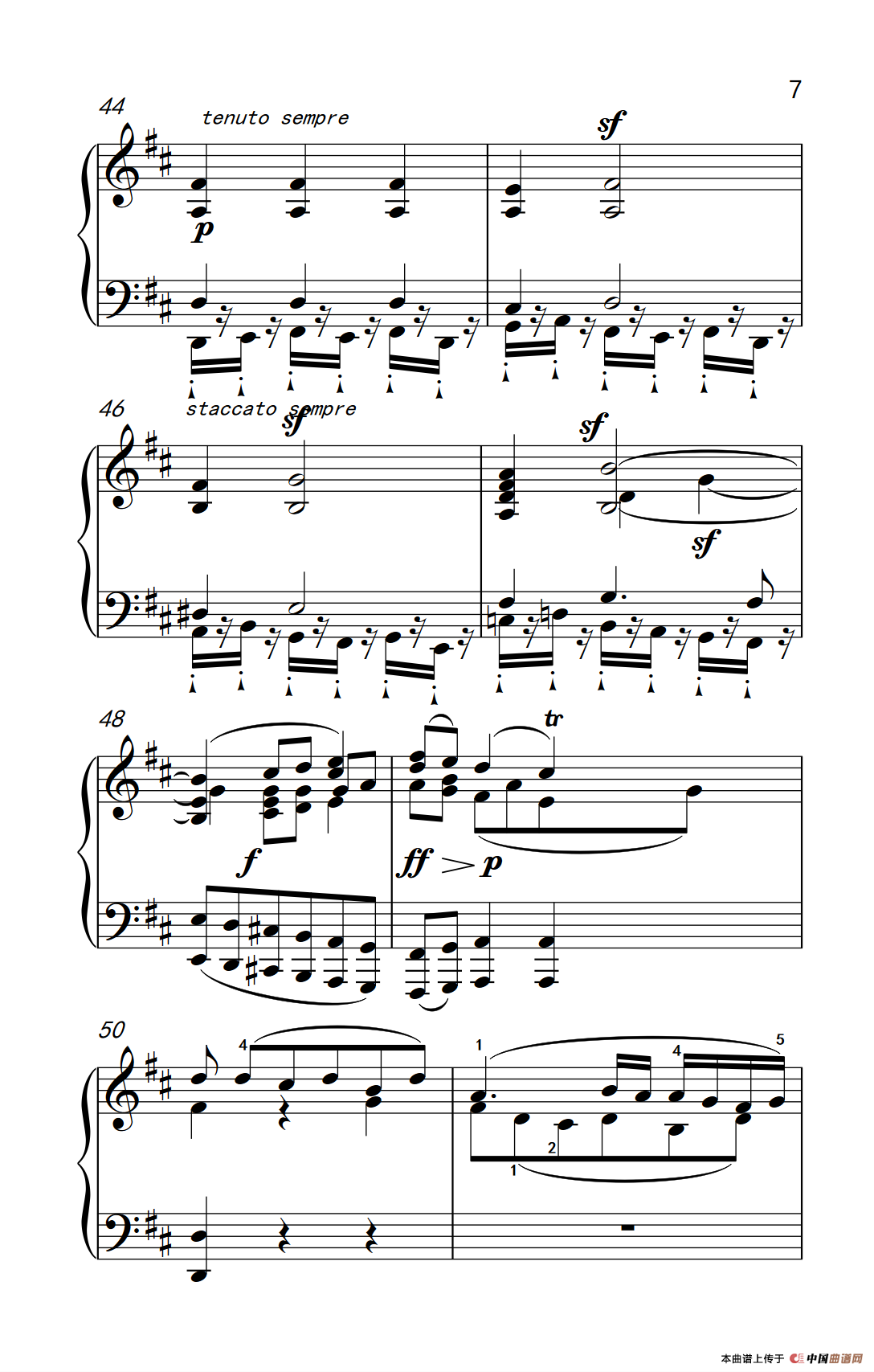 奏鸣曲 Opus 2 Nr.2 第二乐章（贝多芬奏鸣曲集 1）