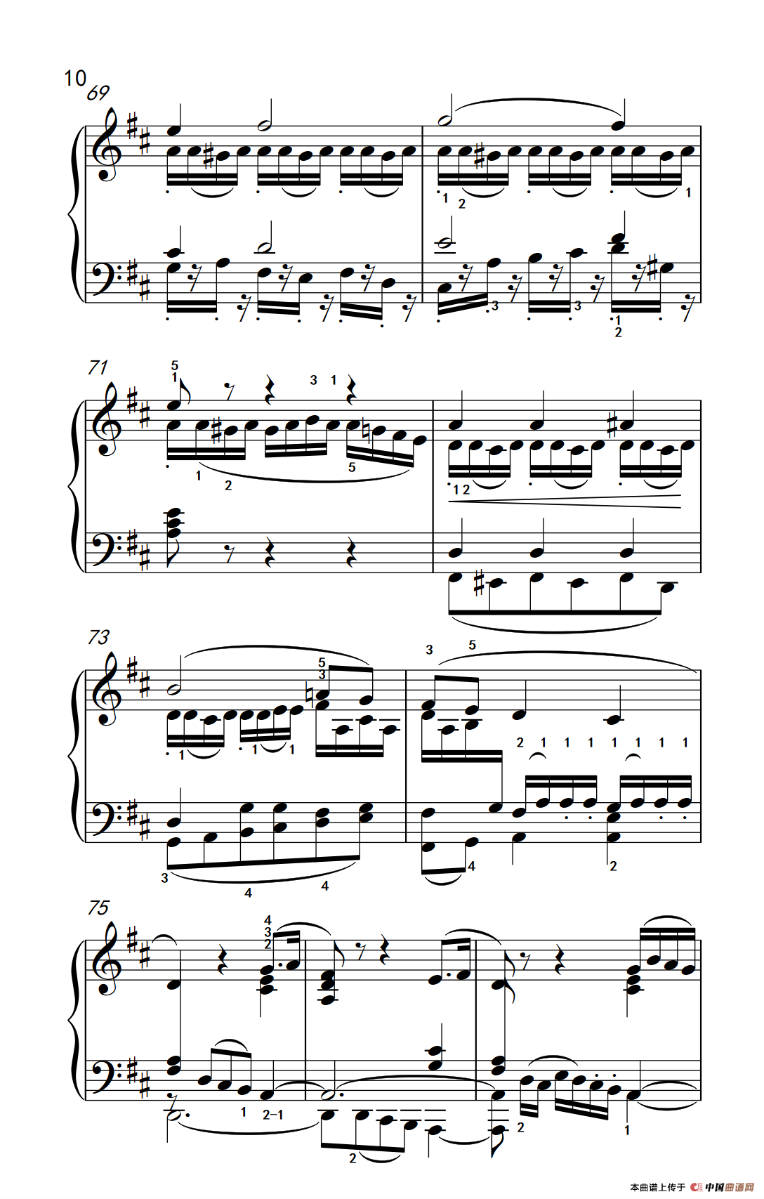 奏鸣曲 Opus 2 Nr.2 第二乐章（贝多芬奏鸣曲集 1）