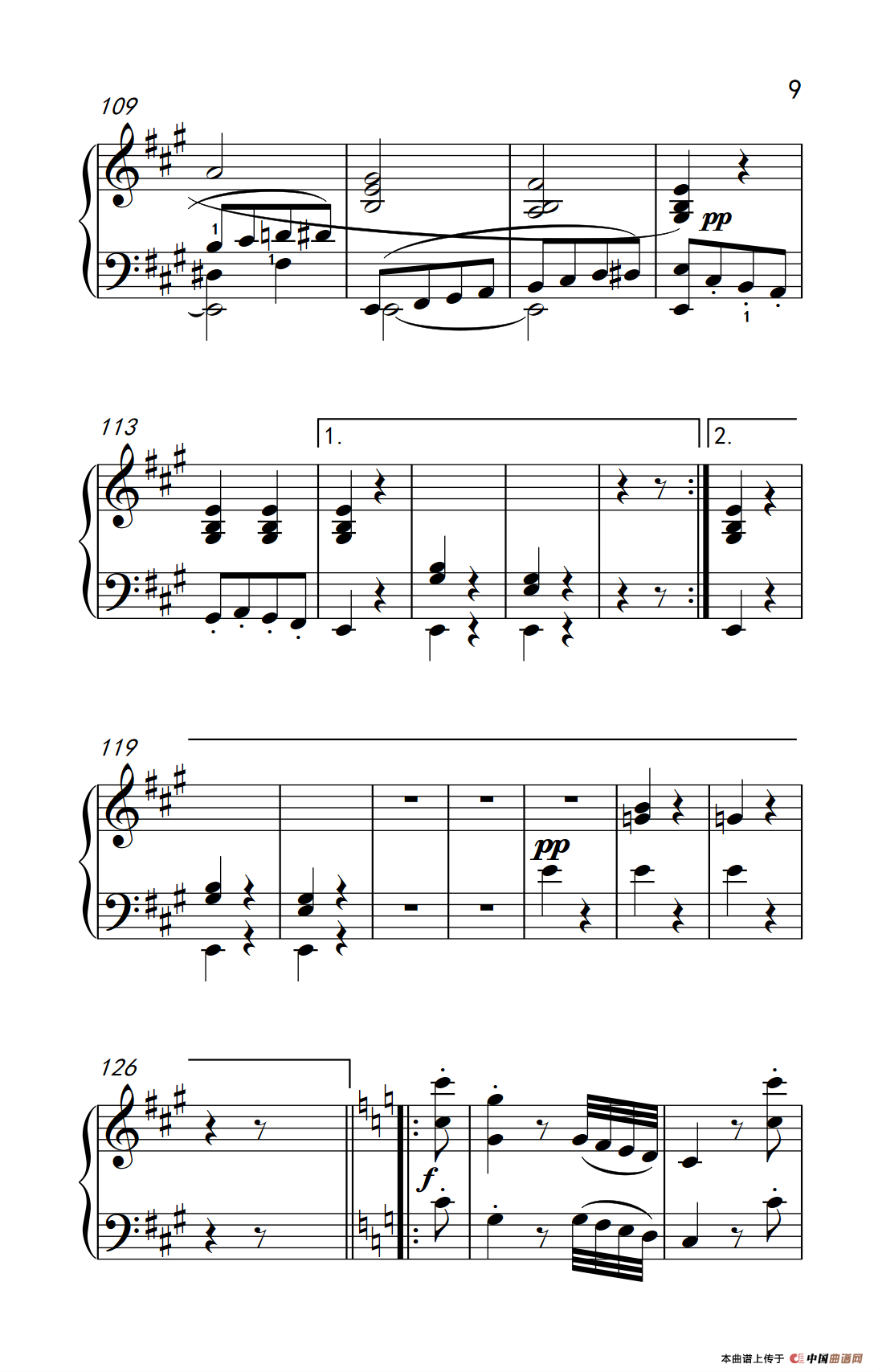 奏鸣曲 Opus 2 Nr.2 第一乐章（贝多芬奏鸣曲集 1）