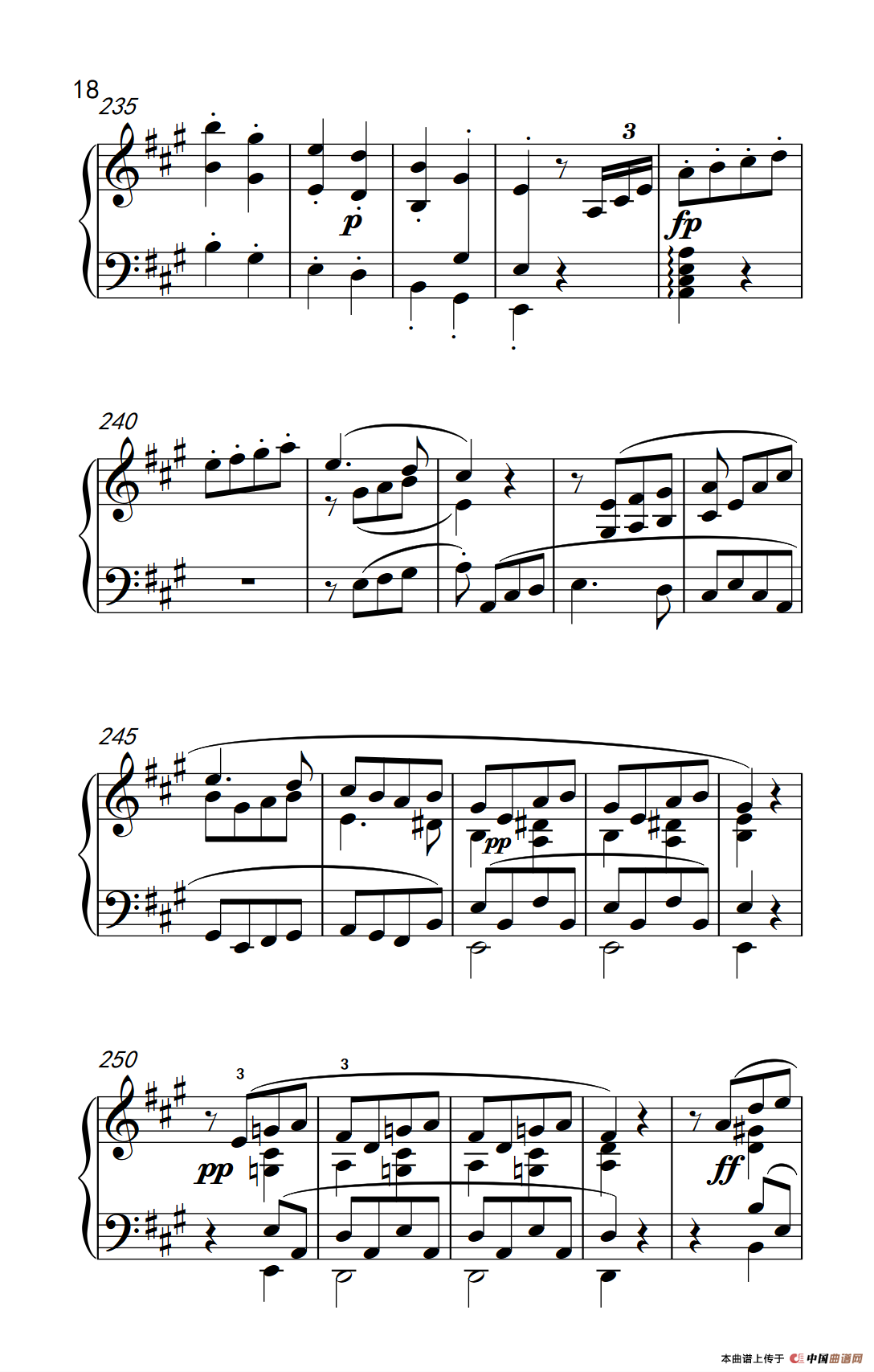 奏鸣曲 Opus 2 Nr.2 第一乐章（贝多芬奏鸣曲集 1）