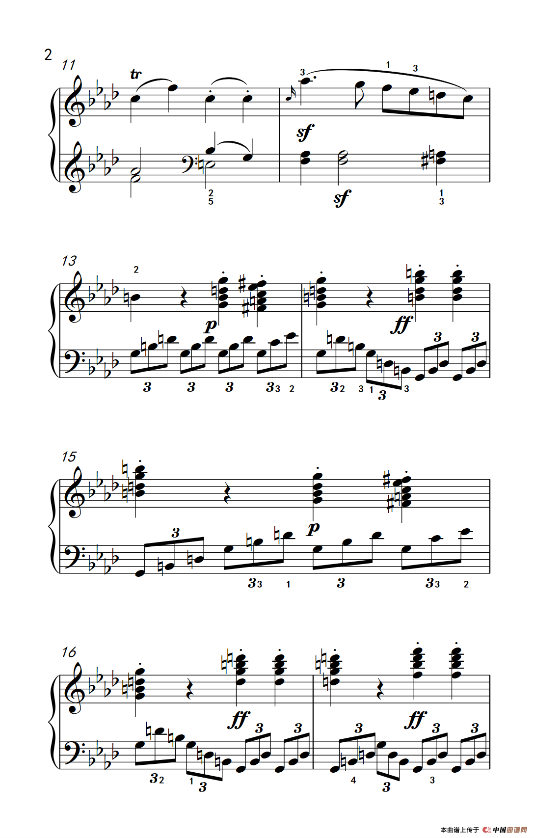 奏鸣曲 Opus 2 Nr.1 第四乐章（贝多芬奏鸣曲集 1）