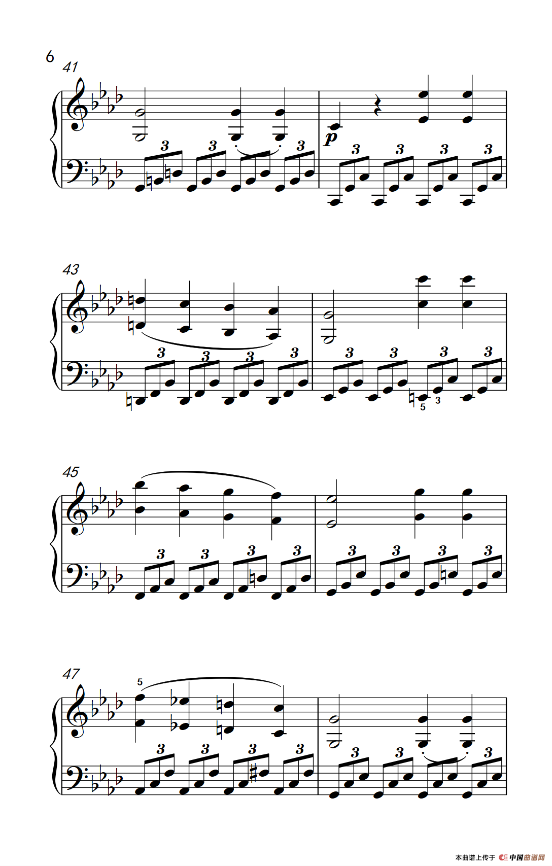 奏鸣曲 Opus 2 Nr.1 第四乐章（贝多芬奏鸣曲集 1）