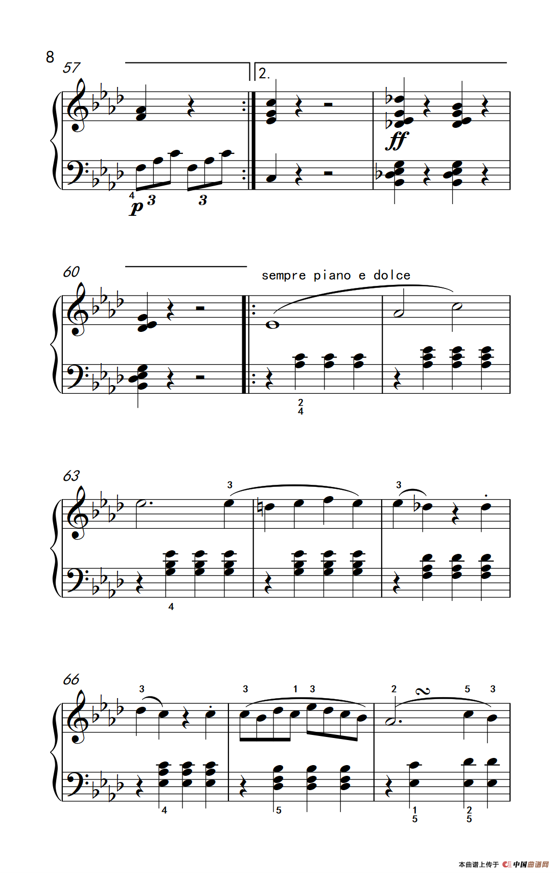 奏鸣曲 Opus 2 Nr.1 第四乐章（贝多芬奏鸣曲集 1）