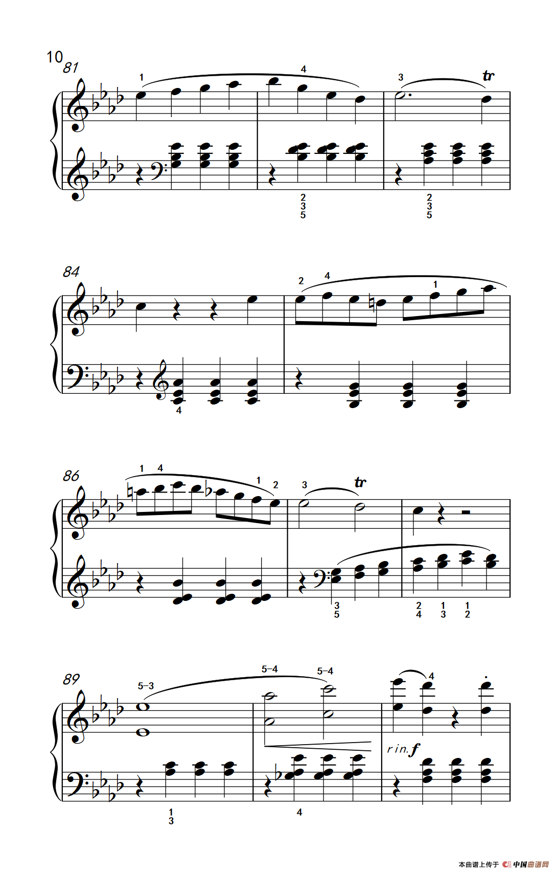 奏鸣曲 Opus 2 Nr.1 第四乐章（贝多芬奏鸣曲集 1）